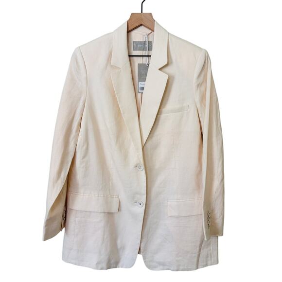 Everlane Oversized Blazer in Linen Size 10 Bone Jacket - Picture 2 of 11